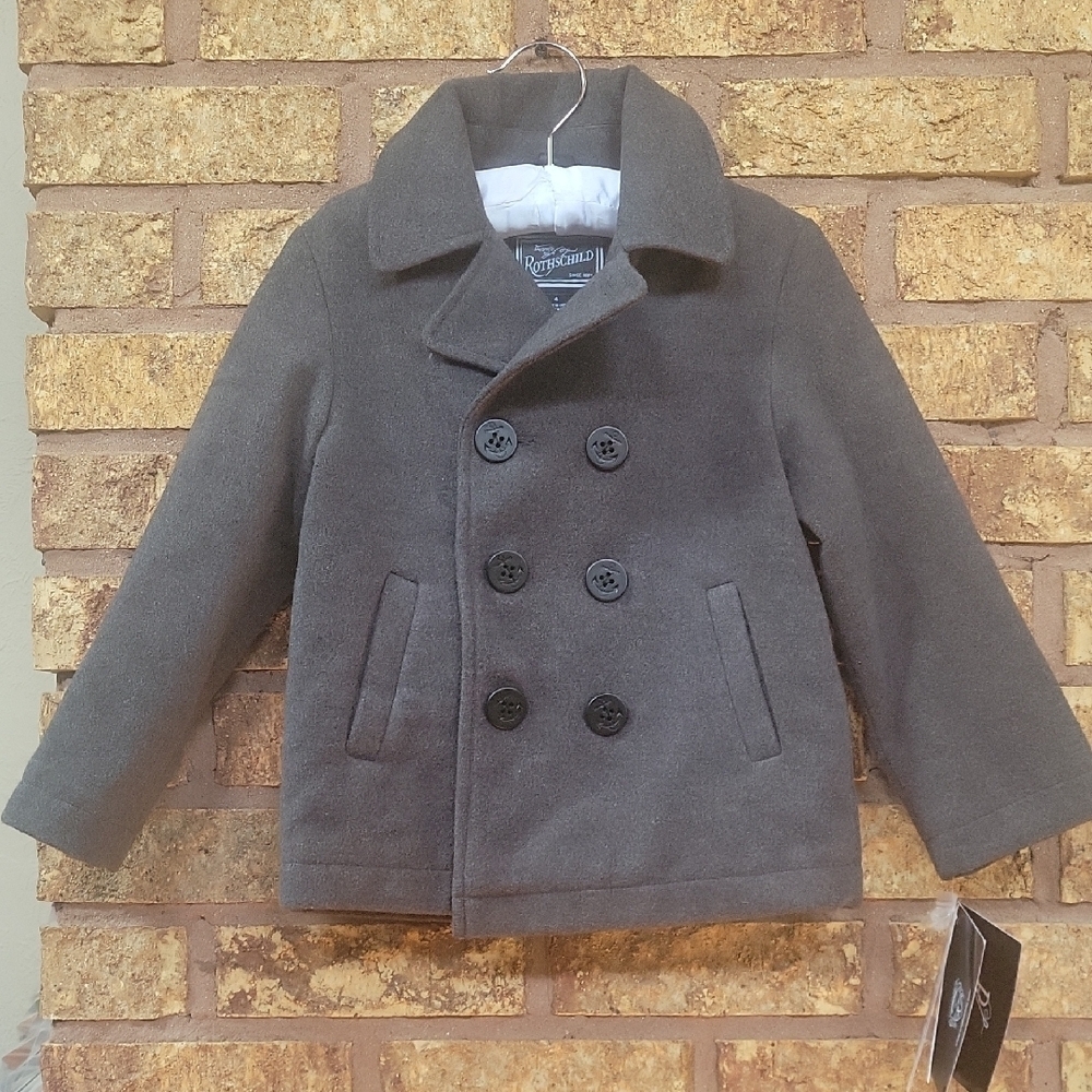 Rothschild Kids Classic Tailored Peacoat Button Closure Size 4